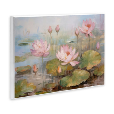  Water Lilies in Spring Wall Plaque Art by LSR Design Studio