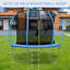 DOUBLE POISSON [Trampoline pliable] Mini trampoline de forme physique pliable 400 lb 10 pi avec rampe pour adultes