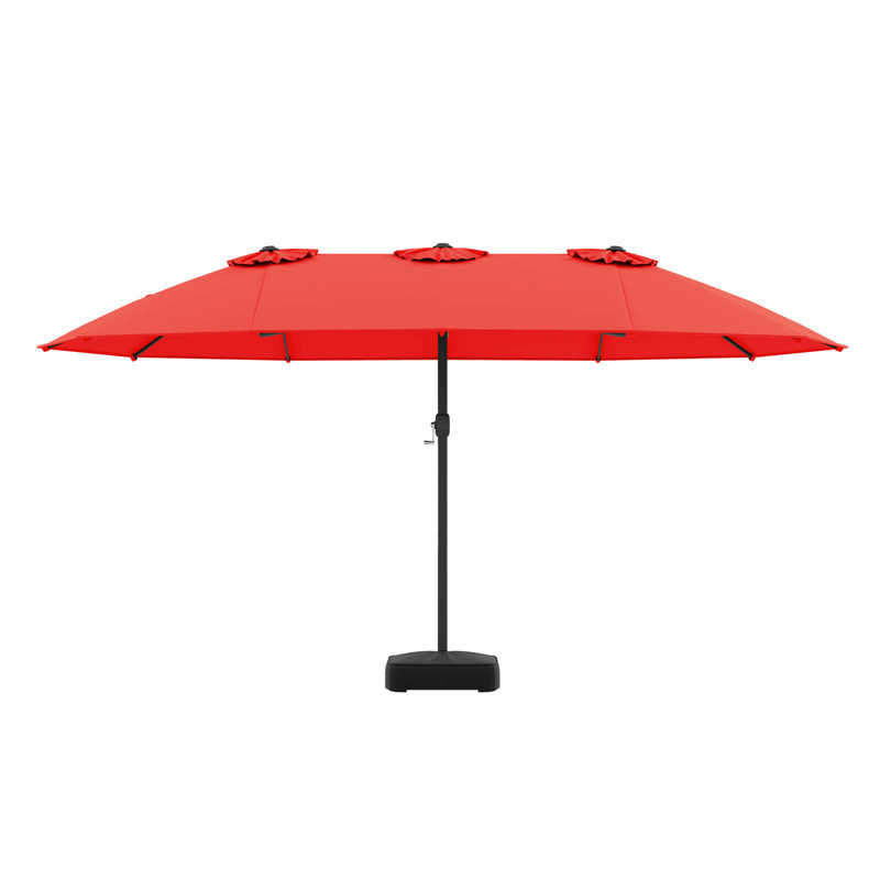 Parasol pour terrasse double 15 pi, Rouge