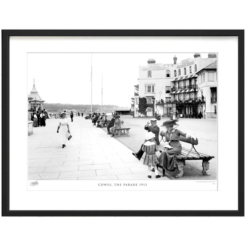 Cowes, The Parade 1913 - Single Picture Frame Print, 40cm H x 50cm W x 2.3cm D