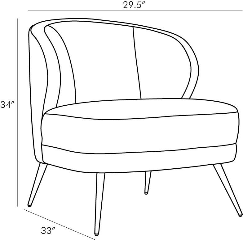 Kitts Barrel Chair, Marigold Velvet