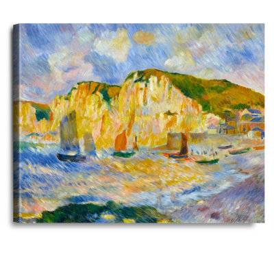 Sea and Cliffs by Pierre-Auguste Renoir Painting Reproductions Reproductions,Giclee Canvas Prints Wall Art for Home Decor