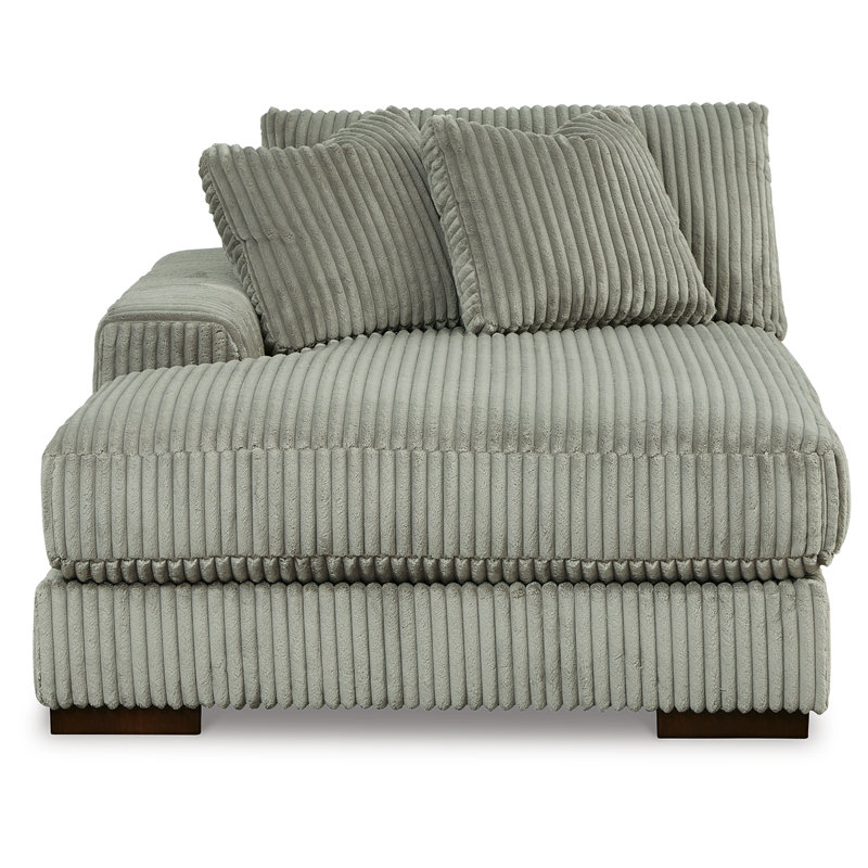 Lindyn 133" Wide Sofa & Chaise, Right Hand Facing, Fog 100% Polyester