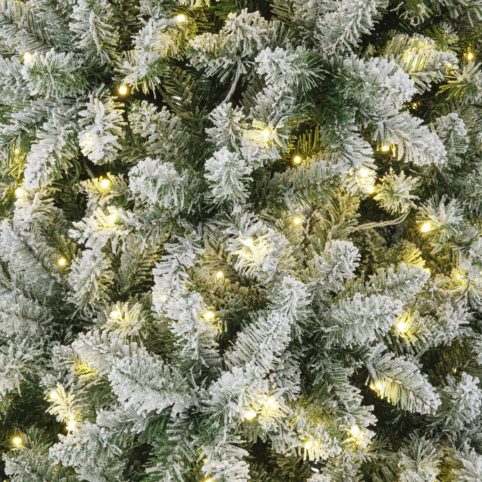 Johvan Frosted 11' Pre-Lit Fir Christmas Tree, 9 ft