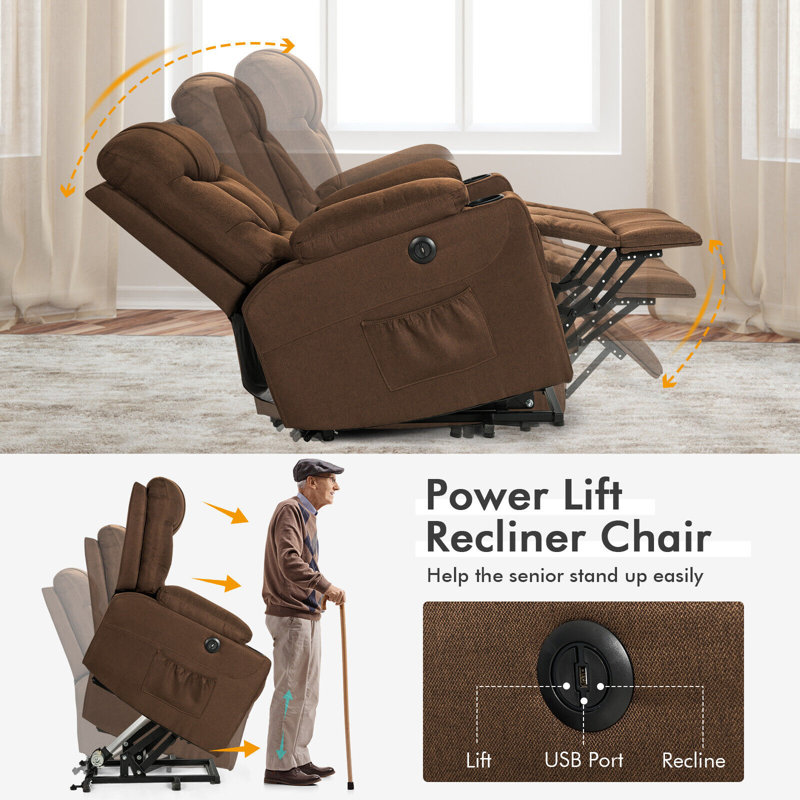 Upholstered Heated Massage Chair