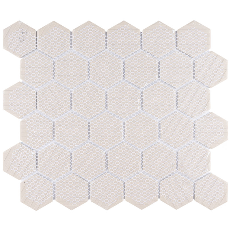 Carrione 2" Hex 11-1/8" x 12-5/8" Porcelain Mosaic Tile