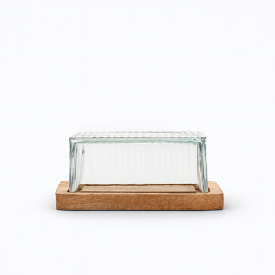 Ebern Designs Perette Glass Butter Dish
