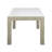 Brown Veneered Dining Table - Rectangular White Marble Accent For 6 Contemporary Wood Base