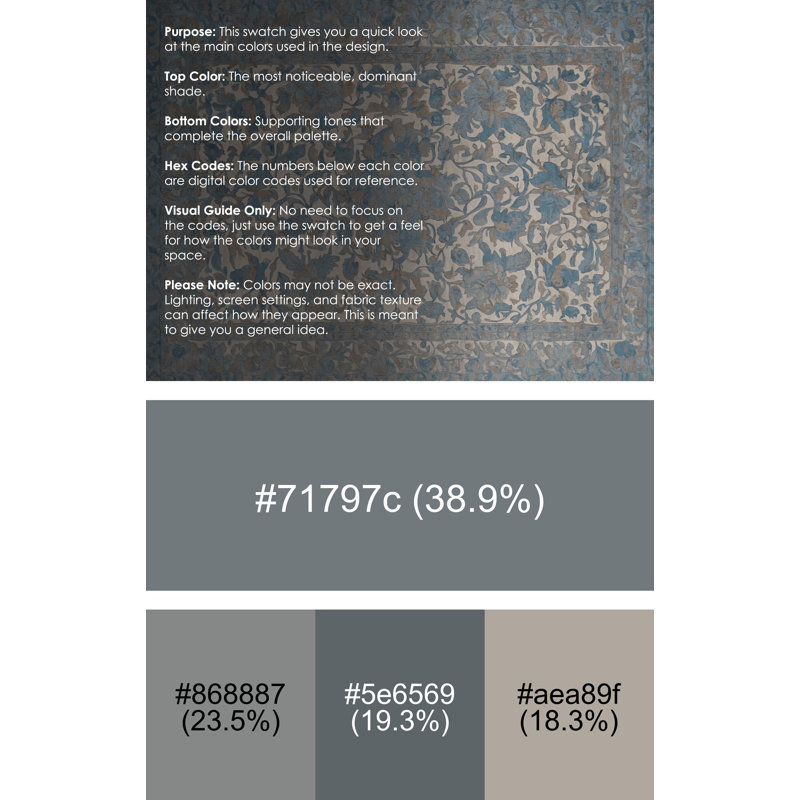 Machine Washable Gray Area Rug, Runner 2' x 4'