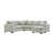 Polyester gris clair moelleux