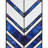 14"H Tiffany-Style Blue Arrows Stained Glass Window Panel
