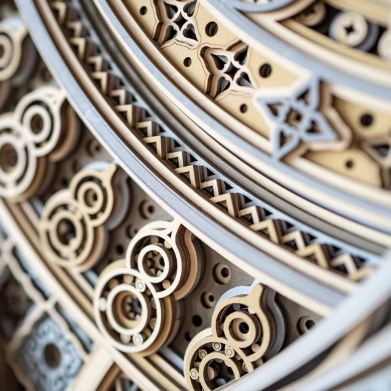 Décoration murale sculptée florale mandala
