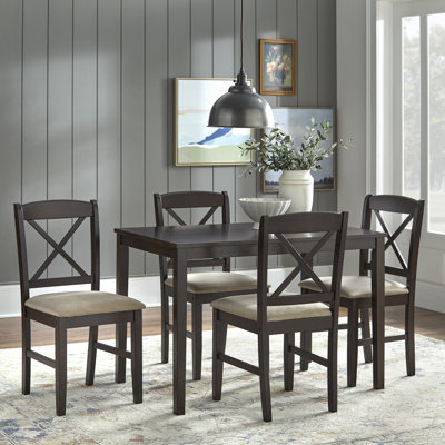 August Grove® Scarlett 5 - Piece Rubberwood Dining Set & Reviews | Wayfair