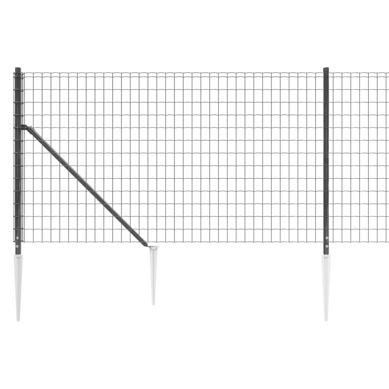 Centralia Anthracite Metal Fence Panels, 2500cm W x 110cm H