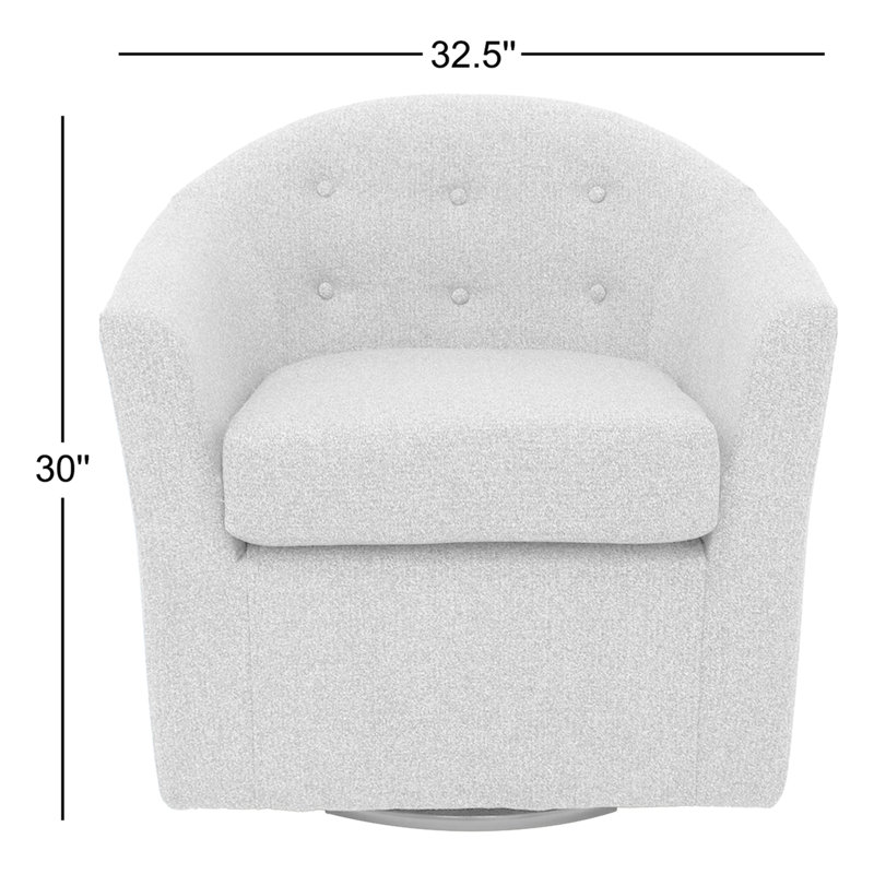 Antai Upholstered Swivel Barrel Chair, Twilight
