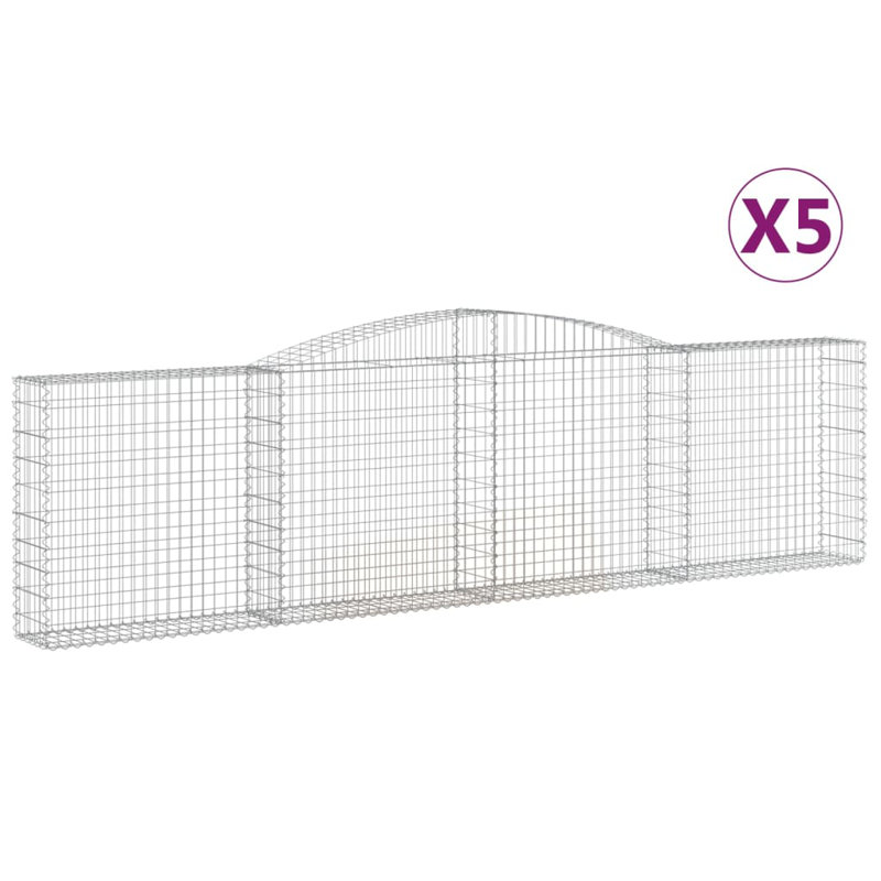 Clôture en métal argenté H 31,5 po x l 157,5 po