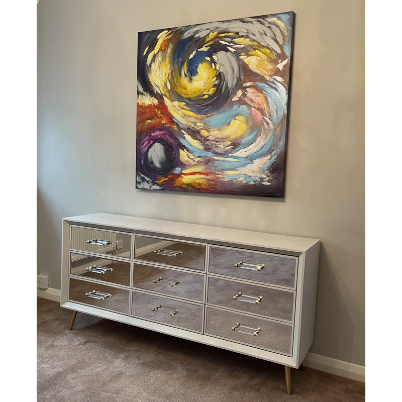 Carruth 149cm Sideboard, White/Gold