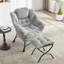 Fauteuil Lazy avec repose-pieds, fauteuil d'appoint moderne avec accoudoirs et poche latérale-389224974
