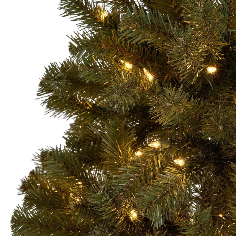 7-Foot Green Noble Fir Pre-lit Artificial Christmas Tree with LED Lights