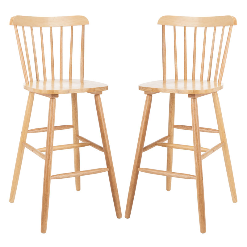 Solid Wood Counter Stool, Beige, Bar Stool (76.2cm Seat Height)