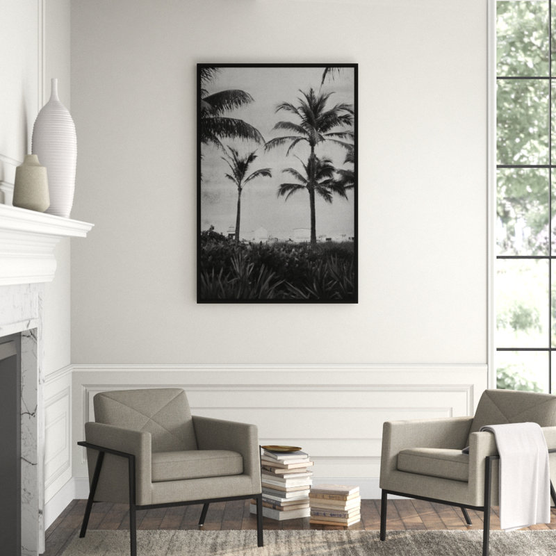 Silver Palms 1' Framed Photographic Print