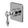 Kingston Brass Tudor Single-Handle Wall Mount Three-Way Diverter Valve with Trim Kit