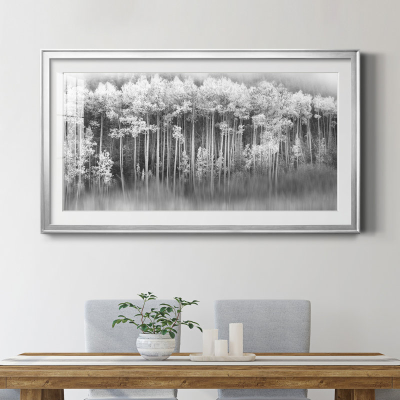 «Dreamy Aspen», reproduction d'art encadrée de qualité supérieure - prête à être accrochée, H 10,5 po x l 18,5 po x P 1,5 po