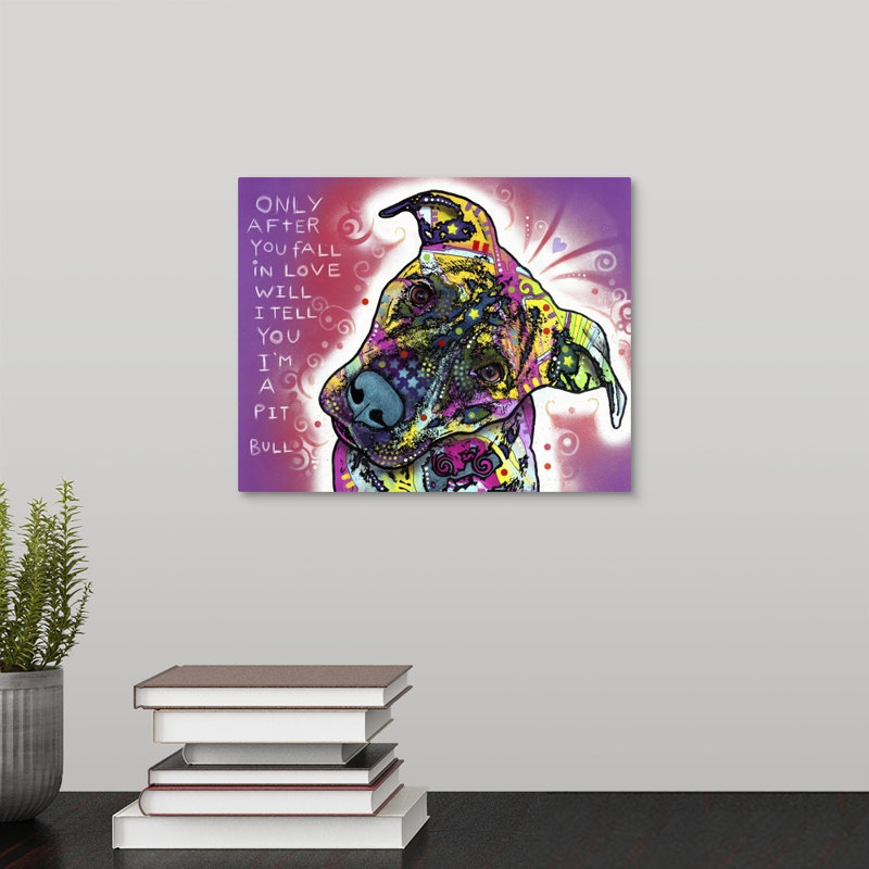 « i is a standing bull », reproduction sur toile, H 24 po x l 30 po x P 1,25 po