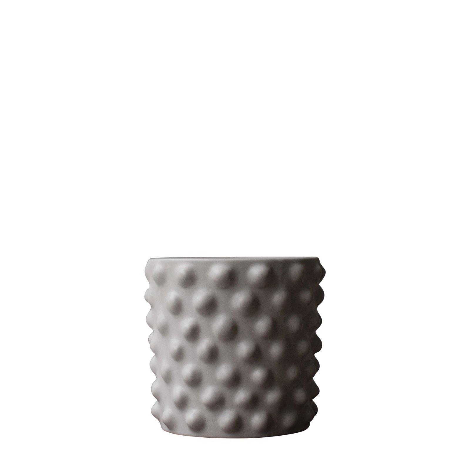 Genesta Ceramic Table Vase, 5.12" H x 5.91" W x 5.91" D, Greige