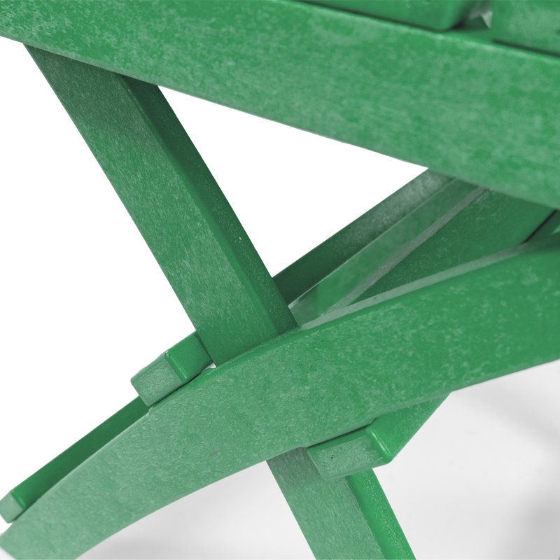 Seaview Fully Assembled All-Weather Recycled HDPE Outdoor Folding Side Table, Green