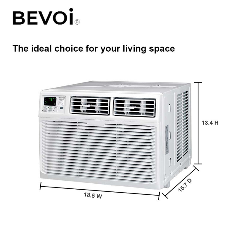 Climatiseur de fenêtre Bevoi 8 000 Btu Easycool avec télécommande 115 V en blanc