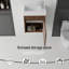 Ensemble de meuble-lavabo mural 18 po avec lavabo et portes à fermeture en douceur pour petites salles de bain-133397003