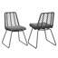 Chaise, 2 pièces avec 2 coussins, gris