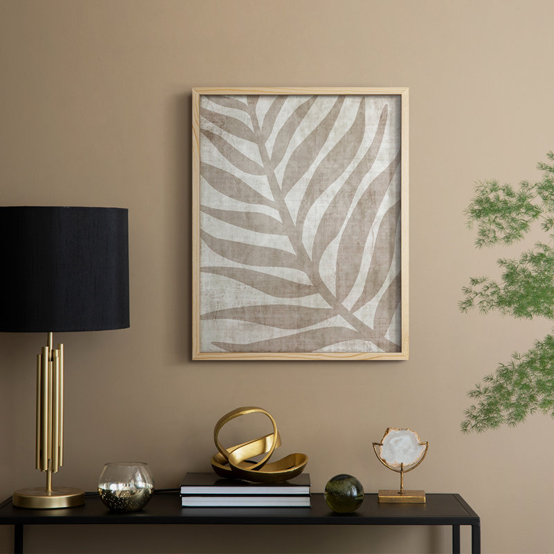 «Island Neutrals I», reproduction encadrée - bois massif, H 11 po x l 9 po, Naturel
