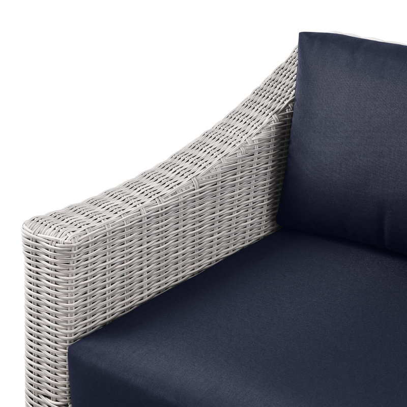 Fauteuil d'extérieur Conway, Sunbrella® bleu marine