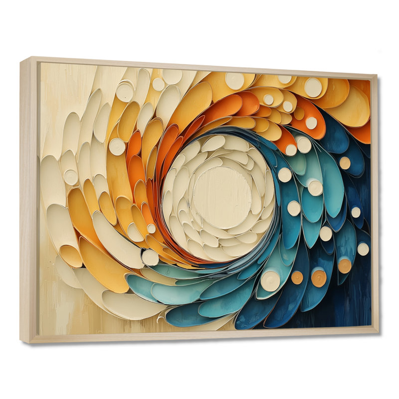 Biomorphism Vortex Of Nature II - Biomorphism, art mural, H 16 po x l 32 po, Cadre flottant, Argent argent