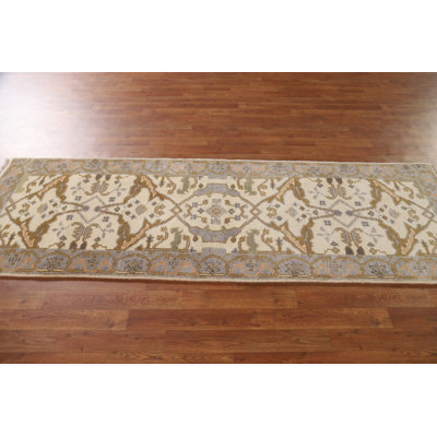 Handmade Oushak Oriental Runner Rug 3x8