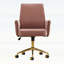 Chaise de bureau ergonomique à dossier moyen avec tissu rayé, pour le travail et la détente-1055496019