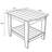 Endymion Rectangular Cedar Outdoor Side Table , 24'' in. W 19'' in. D-2064580095