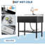 Ensemble d'évier de cuisine autoportant en acier inoxydable 36 x 20 x 35,5 pouces avec cuve à hauteur ajustable avec eau chaude et froide, panier, étagère et ensemble de bonde