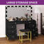 45.5” vanity set with lighted mirror, charging station and stool-1269886370