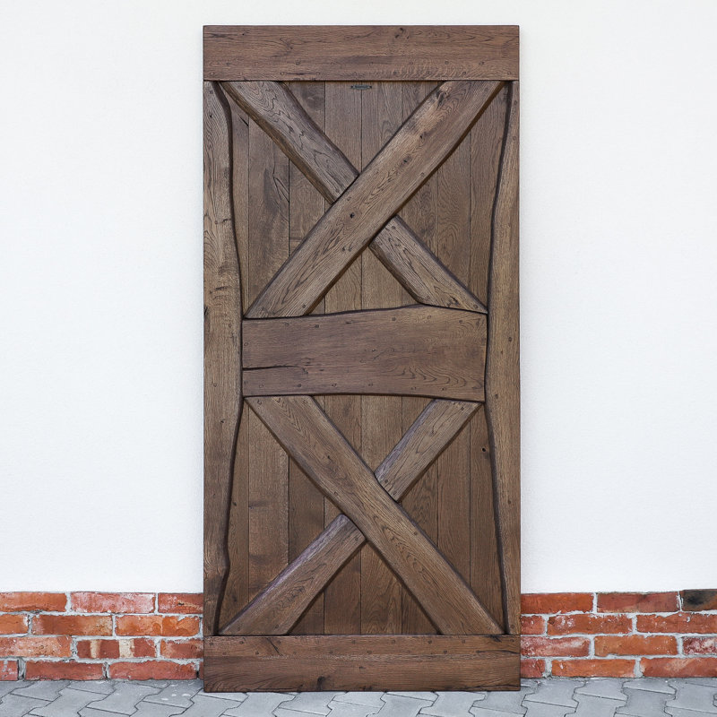Solid Oak Sliding Door Primed, 210 H x 110 W x 4 D