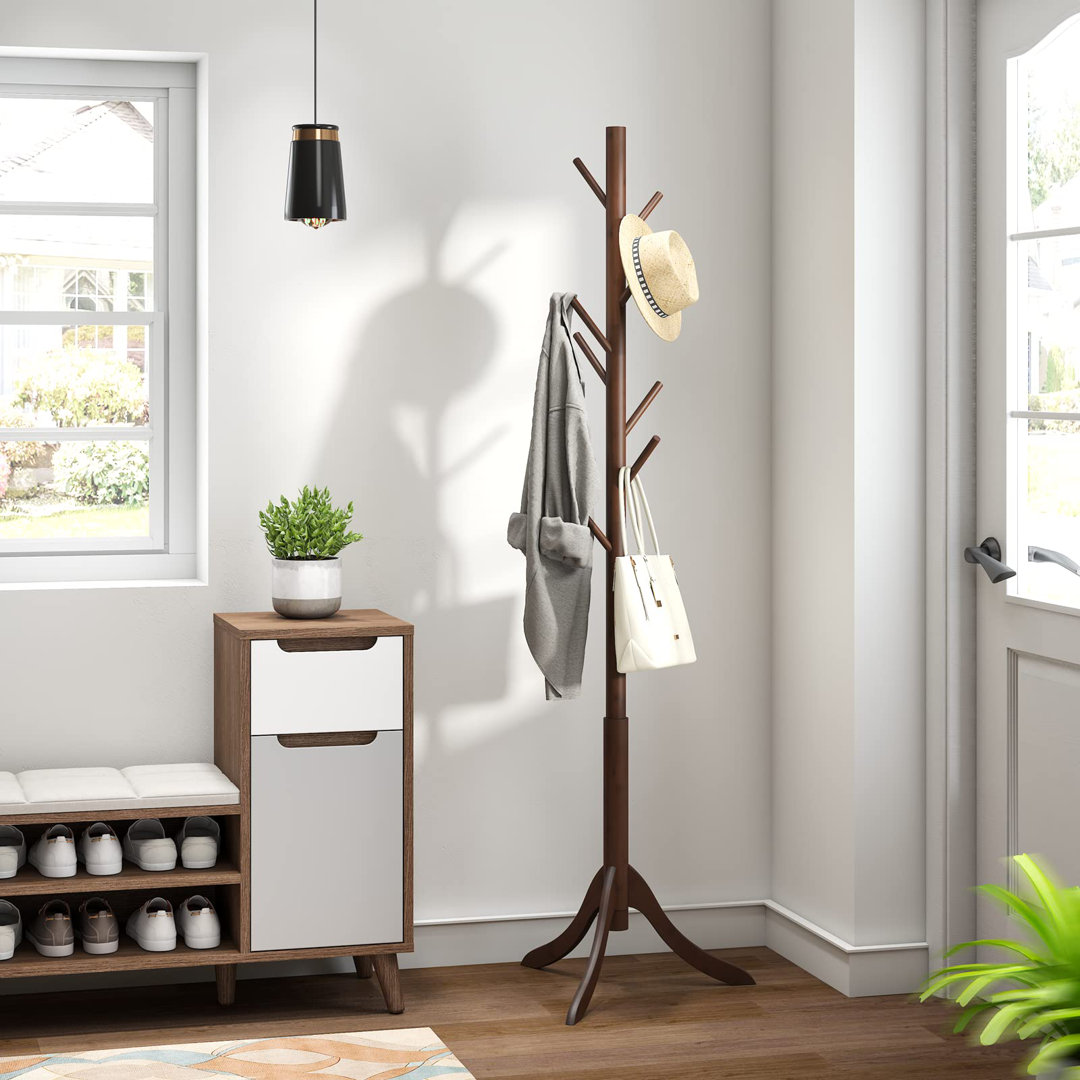 Anthi Bamboo / Rattan Freestanding Coat Rack