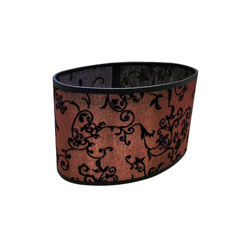 20cm H Cotton Oval Lamp Shade ( Screw On ), Dark Cream