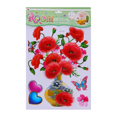 DIY Vase Stereo Stickers Self-Adhesive Wall Refrigerator Decoration