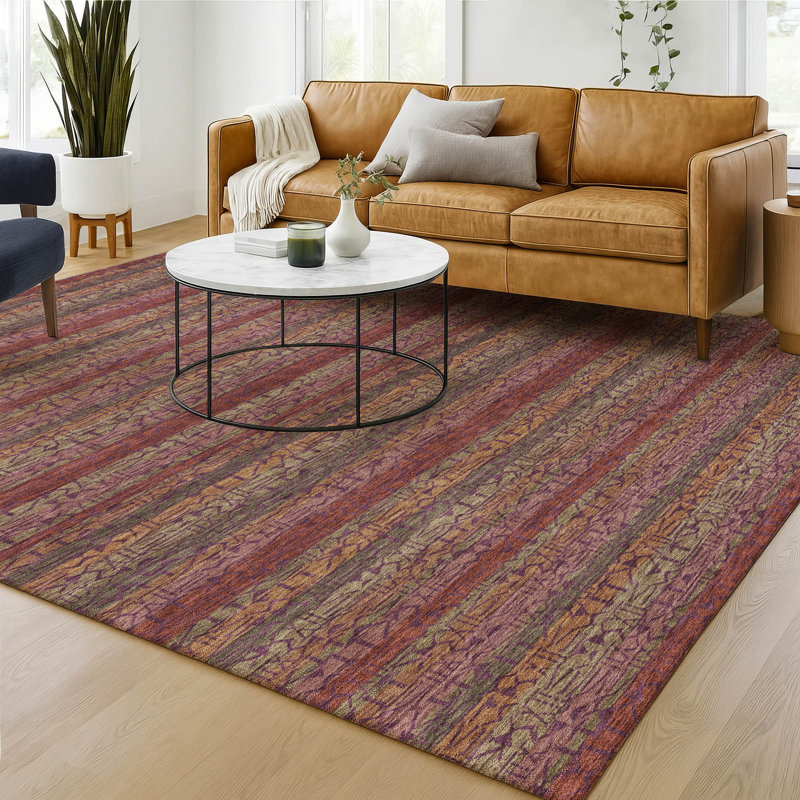 Tapis intérieur / extérieur lavable à la machine Chantille ACN2855, Bourgogne, 9 pi x 12 pi