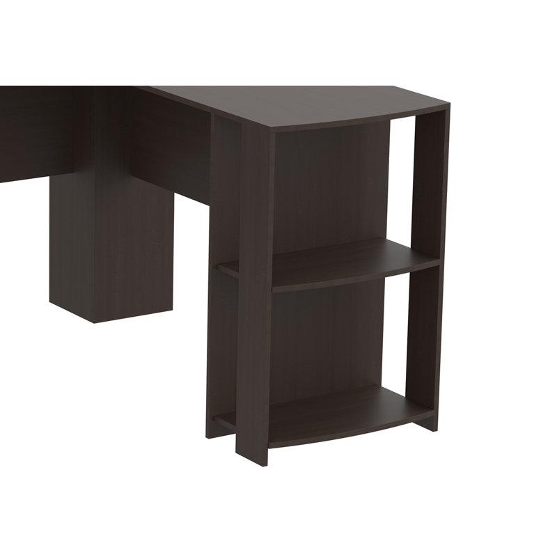 Betancur L-Shaped Writing Desk, Cappuccino