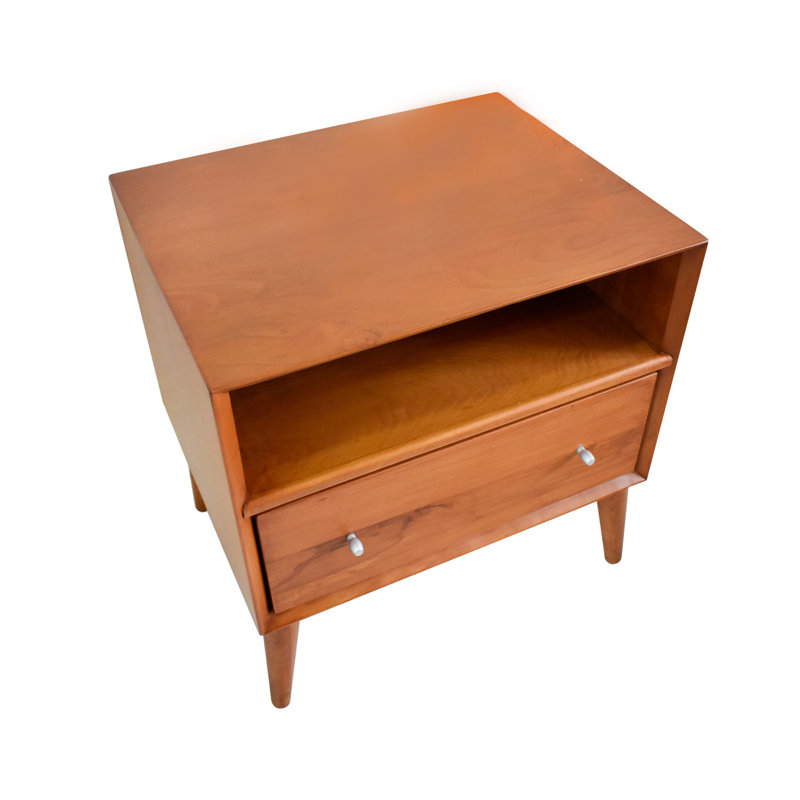 Heulyn 55cm W Solid Wood Bedside Table