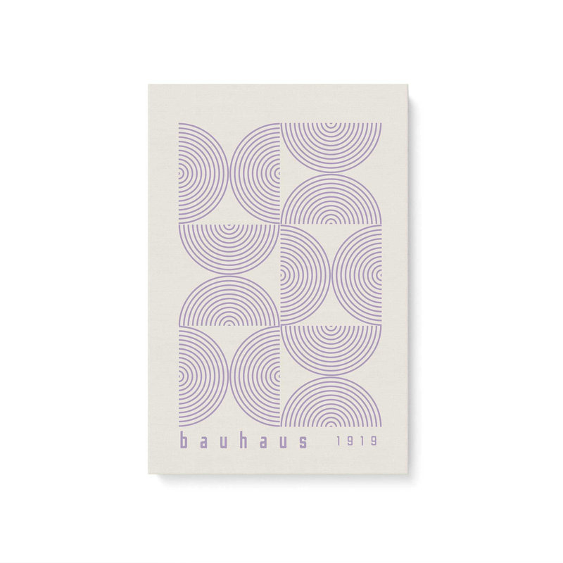 Mauve Bauhaus Composition, affiche I, toile tendue, H 12 po x l 8 po