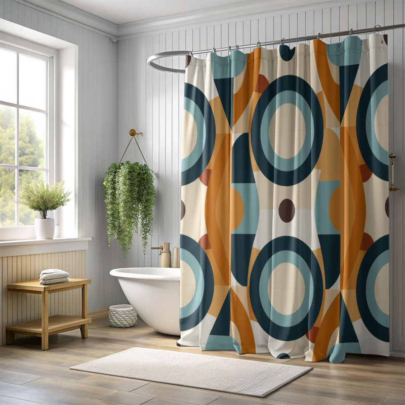 Varied Art - Rideau de douche Premium, H 74 po x l 71 po